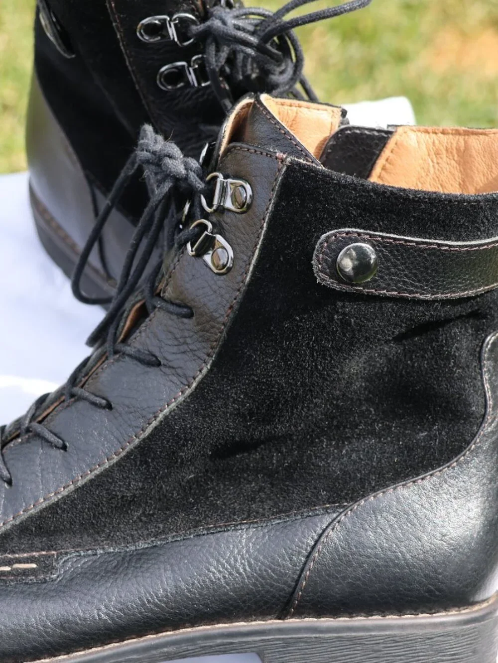 Montana Black Leather Ankle Boots
